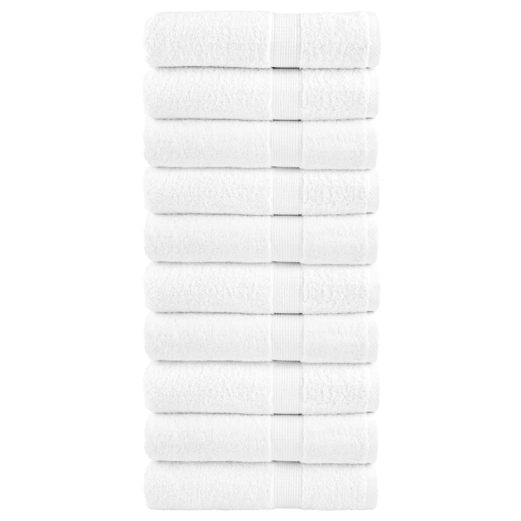 vidaXL Premium Duschtücher SOLUND 10 Stk. Weiß 70x140 cm 600 g/m²