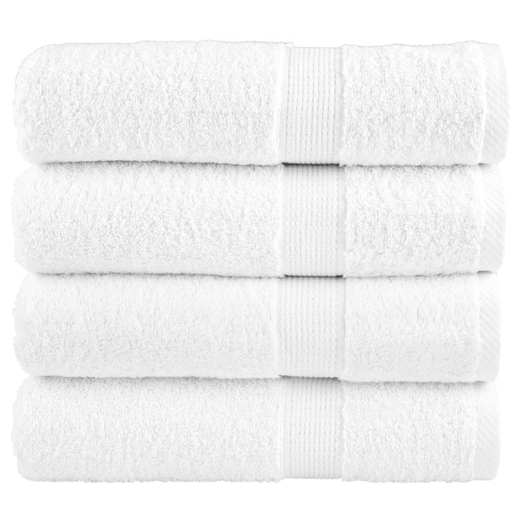 vidaXL Premium Badetücher SOLUND 4 Stk. Weiß 100x150 cm 600 g/m²
