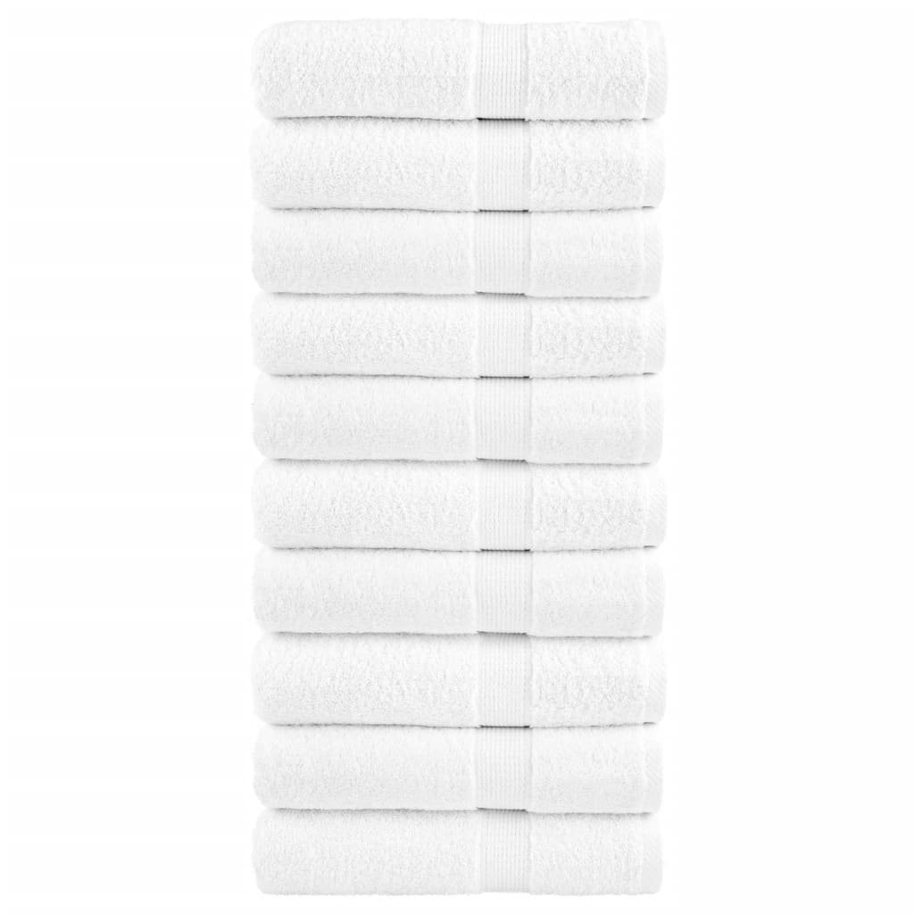 vidaXL Premium Badetücher SOLUND 10 Stk. Weiß 100x150 cm 600 g/m²