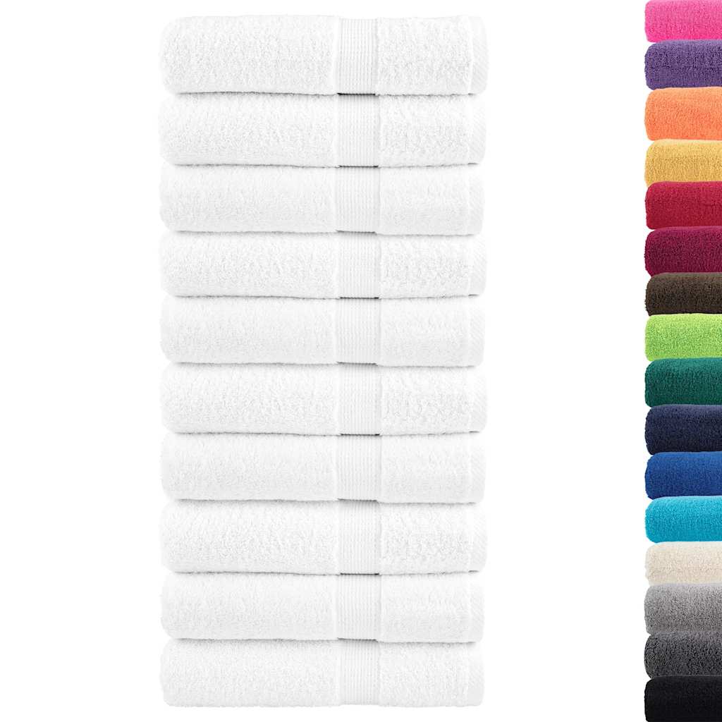 vidaXL Premium Badetücher SOLUND 10 Stk. Weiß 100x150 cm 600 g/m²