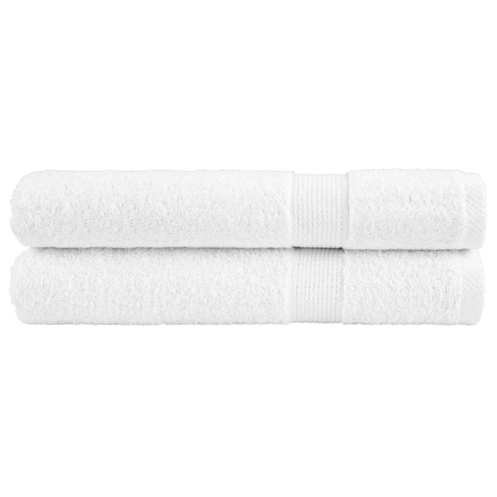 vidaXL Premium Saunatücher SOLUND 2 Stk. Weiß 80x200 cm 600 g/m²