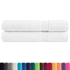 vidaXL Premium Saunatücher SOLUND 2 Stk. Weiß 80x200 cm 600 g/m²
