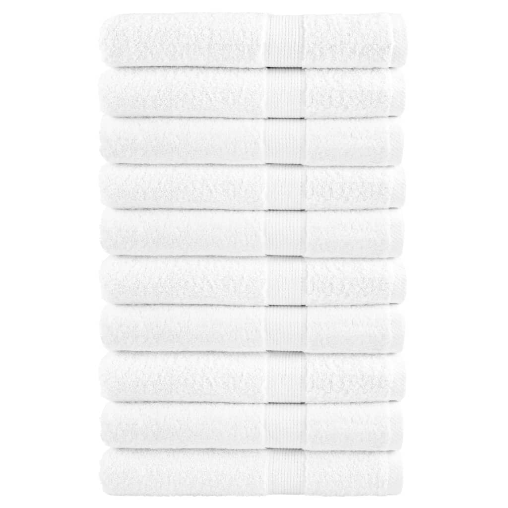 vidaXL Premium Saunatücher SOLUND 10 Stk. Weiß 80x200 cm 600 g/m²