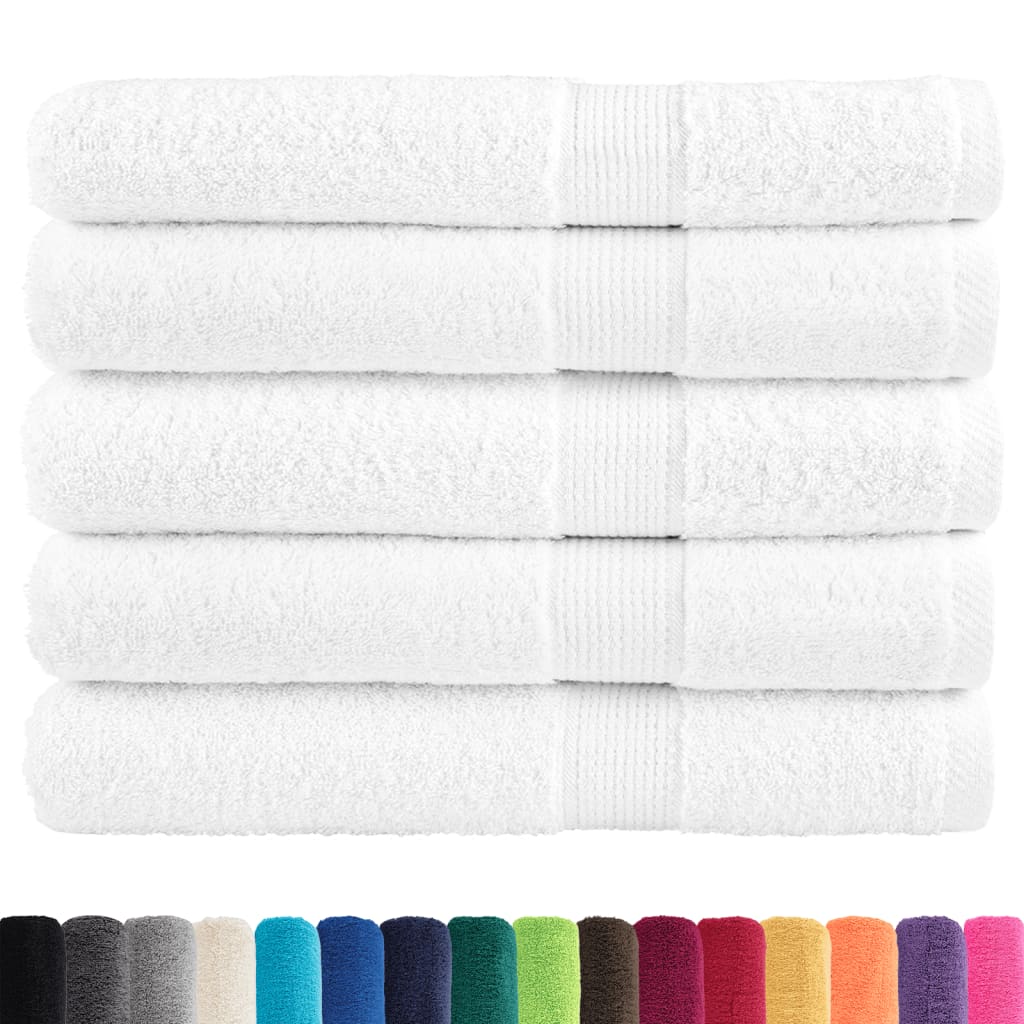 vidaXL Premium Saunatücher SOLUND 50 Stk. Weiß 80x200 cm 600 g/m²