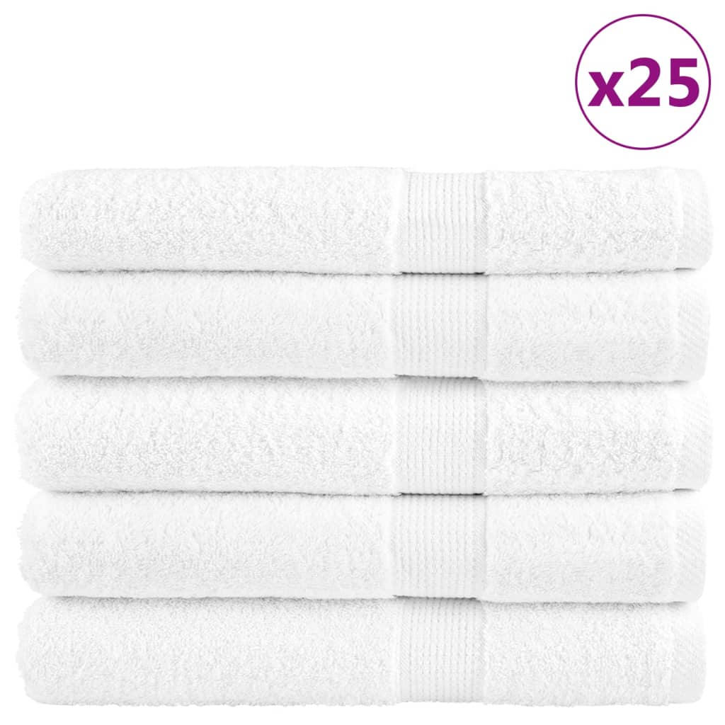 vidaXL Premium Handtücher SOLUND 50 Stk. Weiß 50x100 cm 600 g/m²