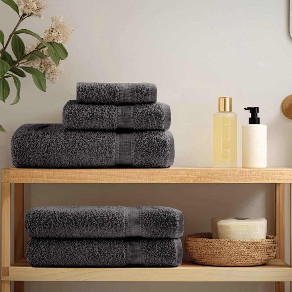 vidaXL Gästetuch SOLUND 4 pcs Anthrazit 15 x 21 cm 550 gsm