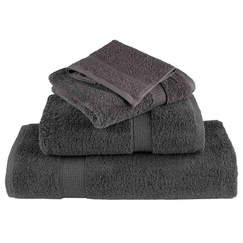 vidaXL Gästetuch SOLUND 4 pcs Anthrazit 15 x 21 cm 550 gsm