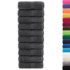 vidaXL Premium Waschlappen SOLUND 50 Stk. Anthrazit 15x21 cm 600 g/qm