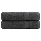 vidaXL Premium Duschtücher SOLUND 2 Stk. Anthrazit 70x140 cm 600 g/m²