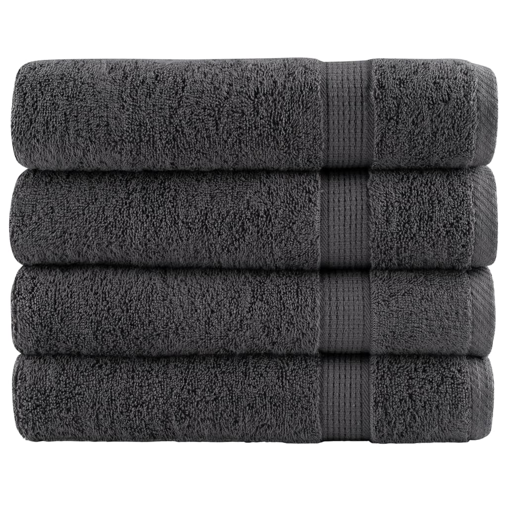 vidaXL Premium Duschtücher SOLUND 4 Stk. Weiß 70x140 cm 600 g/m²