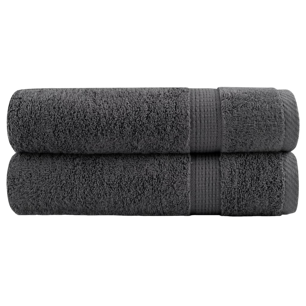 vidaXL Premium Badetücher SOLUND 2 Stk. Weiß 100x150 cm 600 g/m²