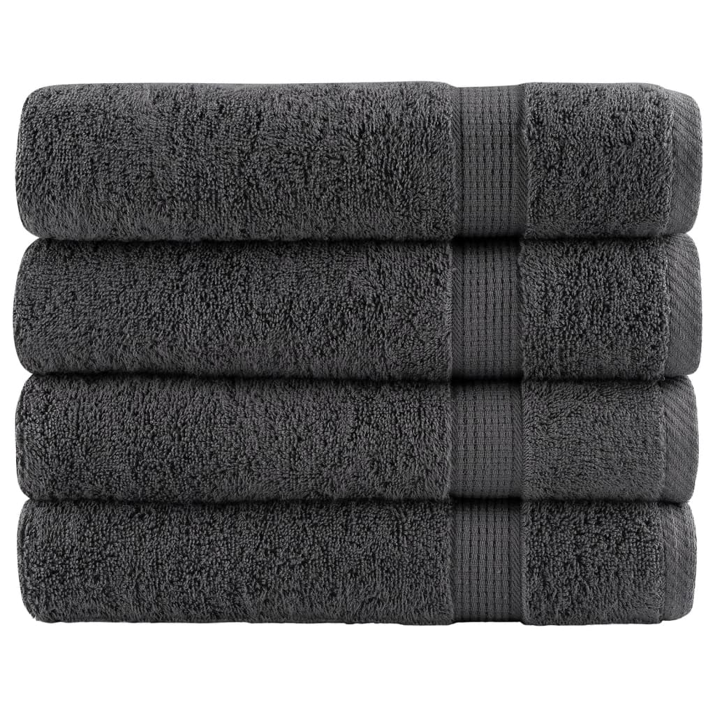 vidaXL Premium Badetücher SOLUND 4 Stk. Weiß 100x150 cm 600 g/m²