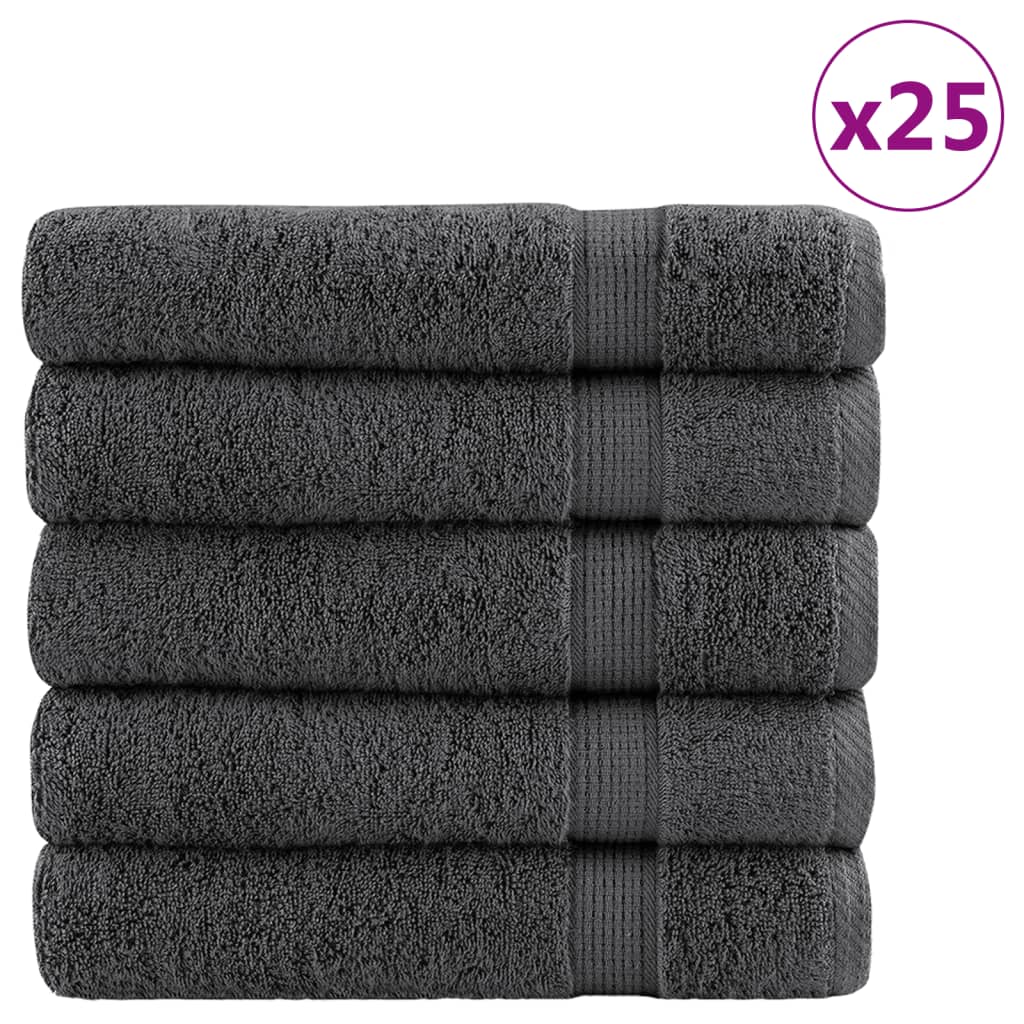 vidaXL Premium Badetücher SOLUND 50 Stk. Anthrazit 100x150 cm 600 g/m²
