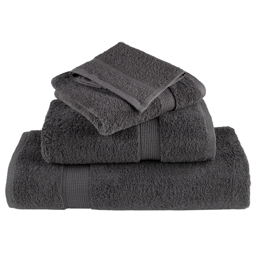 vidaXL Premium Badetücher SOLUND 50 Stk. Anthrazit 100x150 cm 600 g/m²