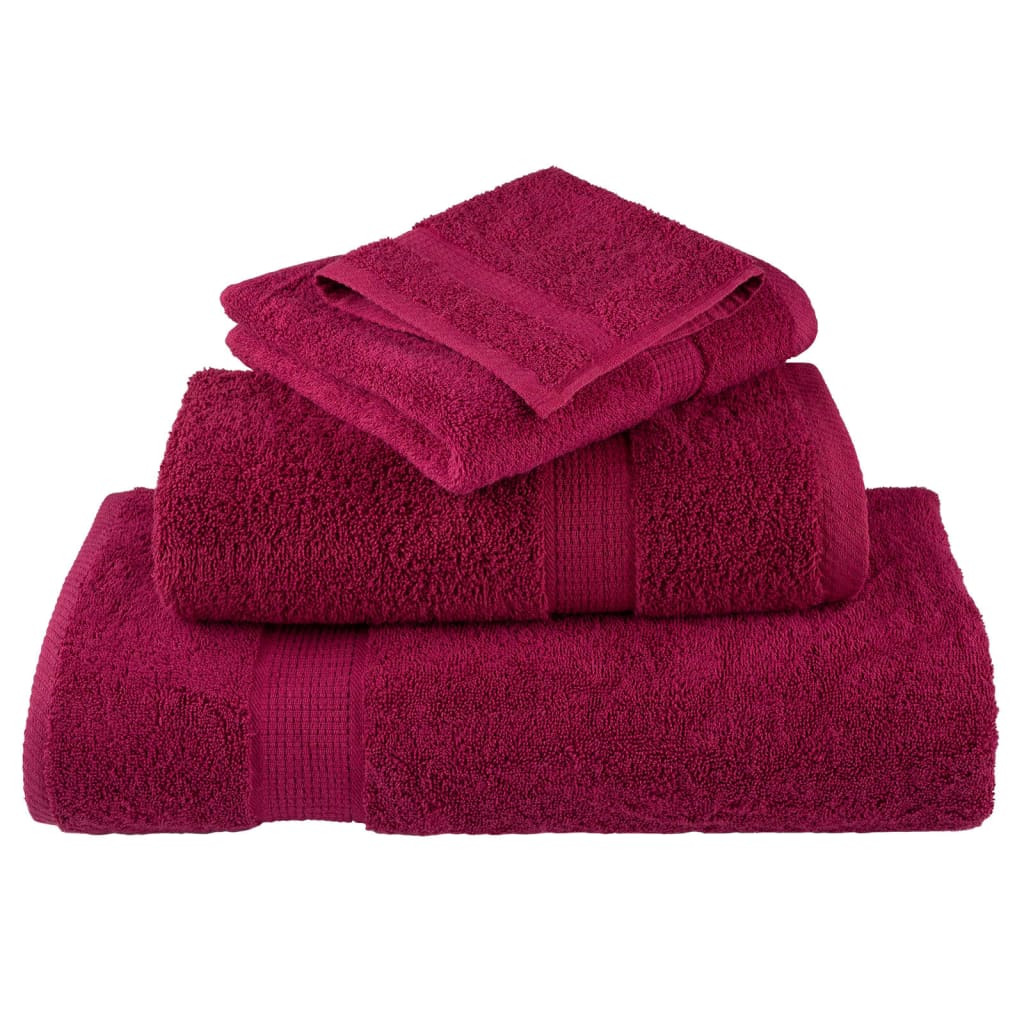 vidaXL Premium Duschtücher SOLUND 2 Stk. Bordeaux 70x140 cm 600 g/qm