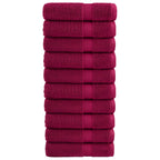 vidaXL Premium Duschtücher SOLUND 10 Stk. Bordeaux 70x140 cm 600 g/qm
