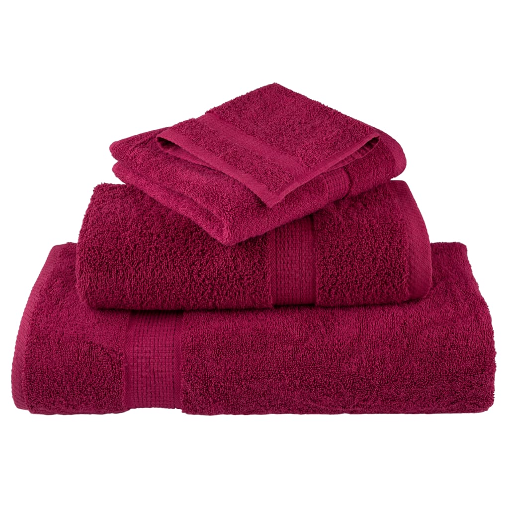 vidaXL Premium Duschtücher SOLUND 10 Stk. Bordeaux 70x140 cm 600 g/qm