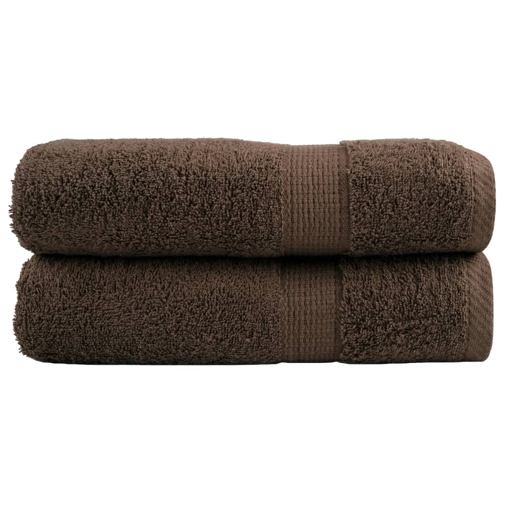 vidaXL Premium Badetücher SOLUND 2 Stk. Weiß 100x150 cm 600 g/m²