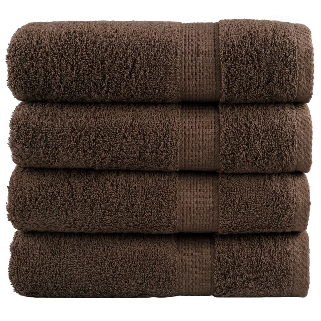 vidaXL Premium Badetücher SOLUND 4 Stk. Weiß 100x150 cm 600 g/m²