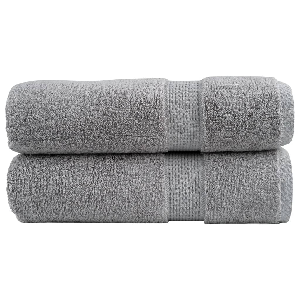 vidaXL Premium Badetücher SOLUND 2 Stk. Weiß 100x150 cm 600 g/m²