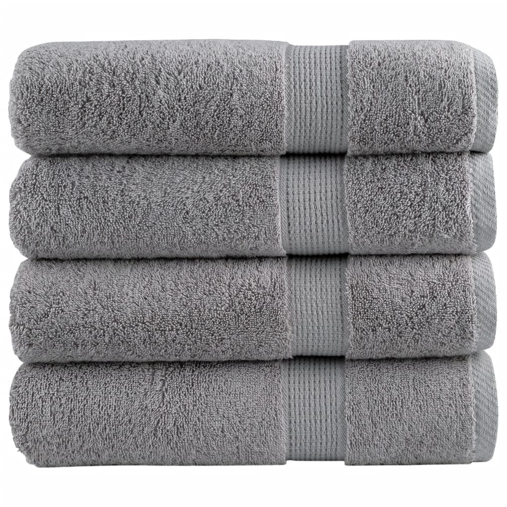 vidaXL Premium Badetücher SOLUND 4 Stk. Weiß 100x150 cm 600 g/m²