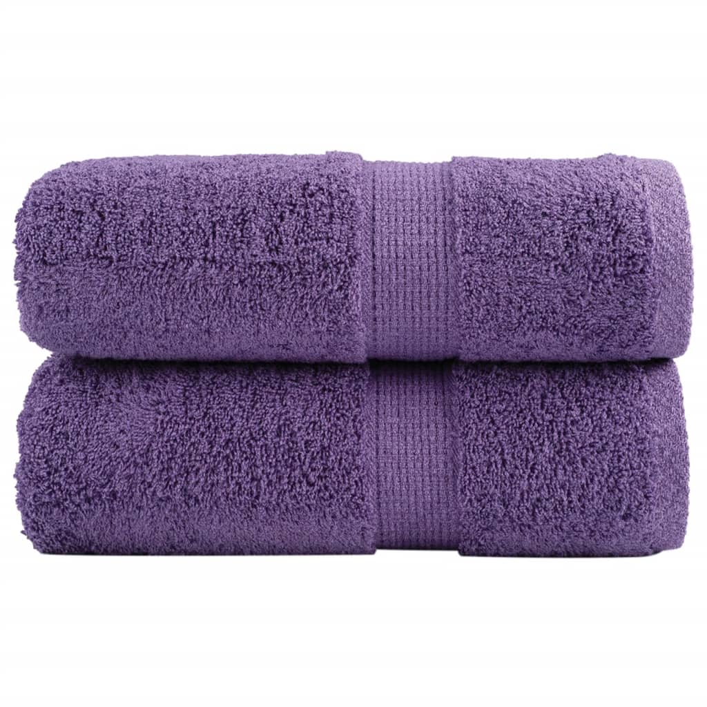vidaXL Premium Waschhandtücher SOLUND 2 Stück Lila 30x30 cm 600 g/m²