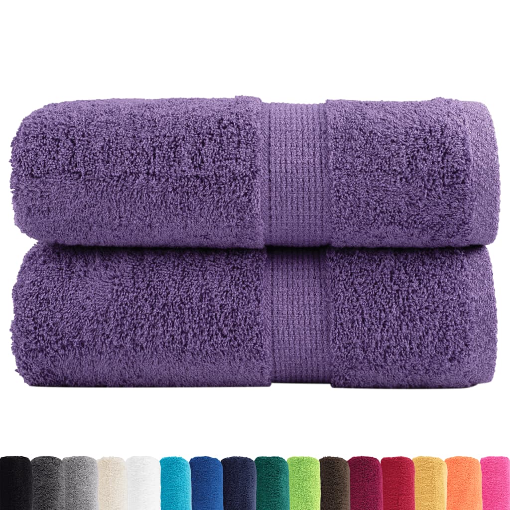 vidaXL Premium Waschhandtücher SOLUND 2 Stück Lila 30x30 cm 600 g/m²