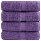 vidaXL Premium Waschhandtücher SOLUND 4 Stück Lila 30x30 cm 600 g/m²