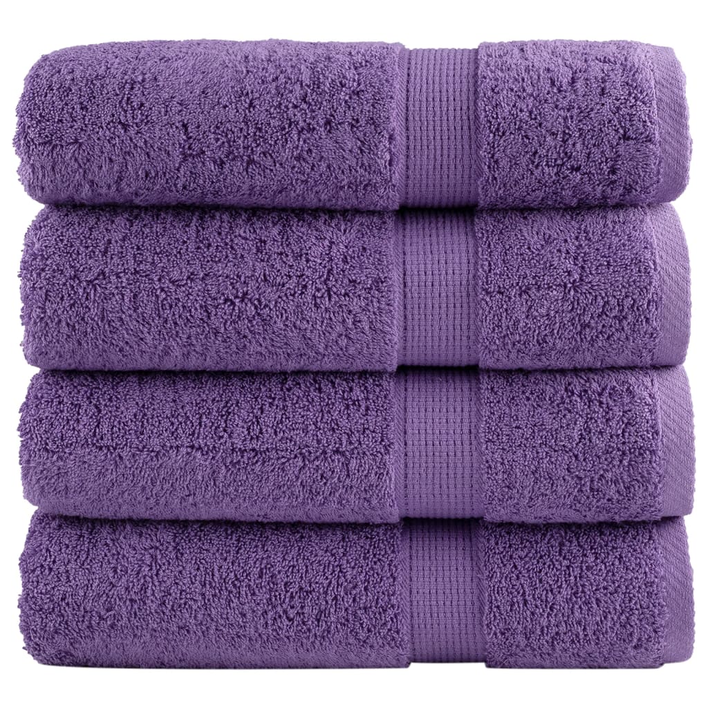 vidaXL Premium Duschtücher SOLUND 4 Stk. Weiß 70x140 cm 600 g/m²