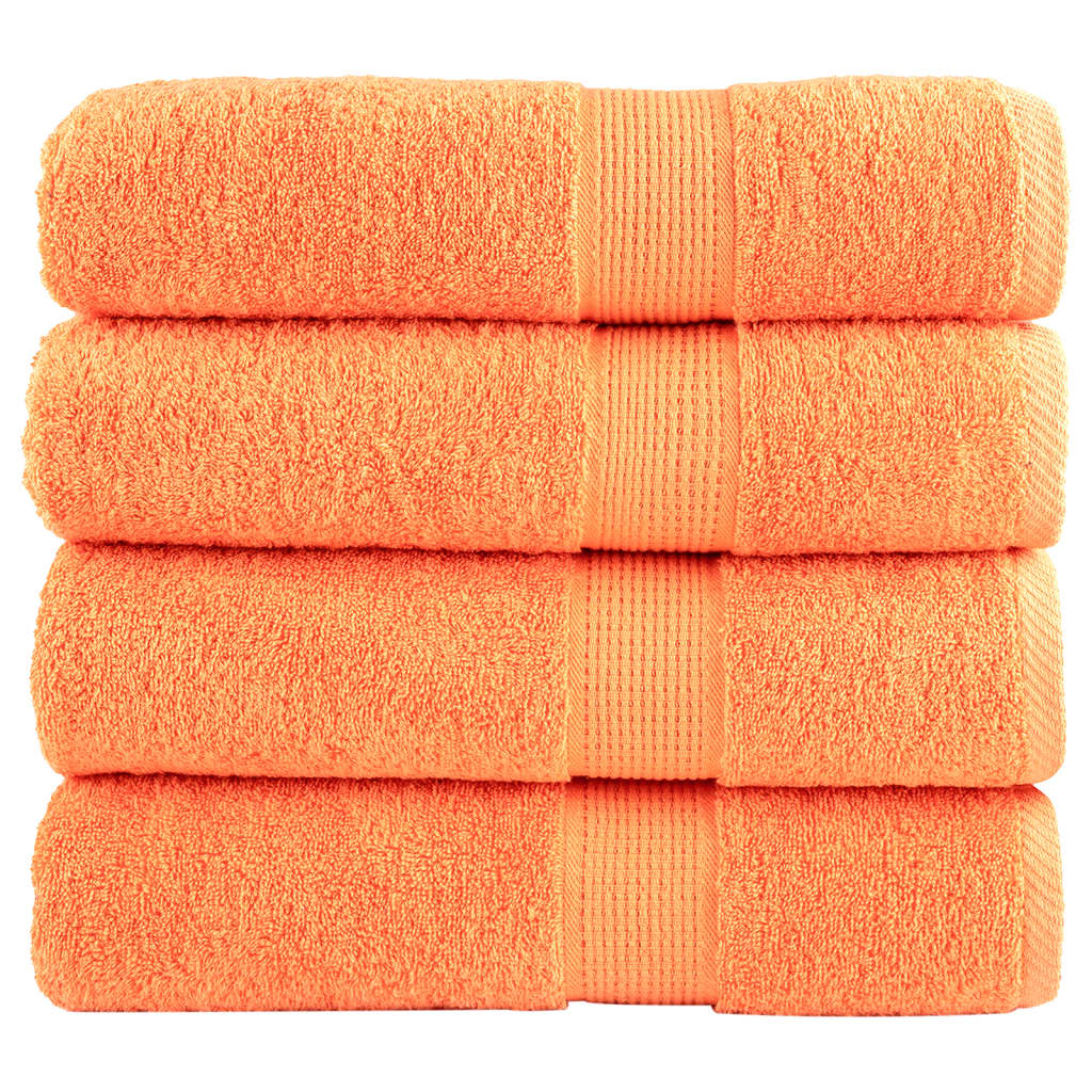 vidaXL Premium Duschtücher SOLUND 4 Stk. Weiß 70x140 cm 600 g/m²