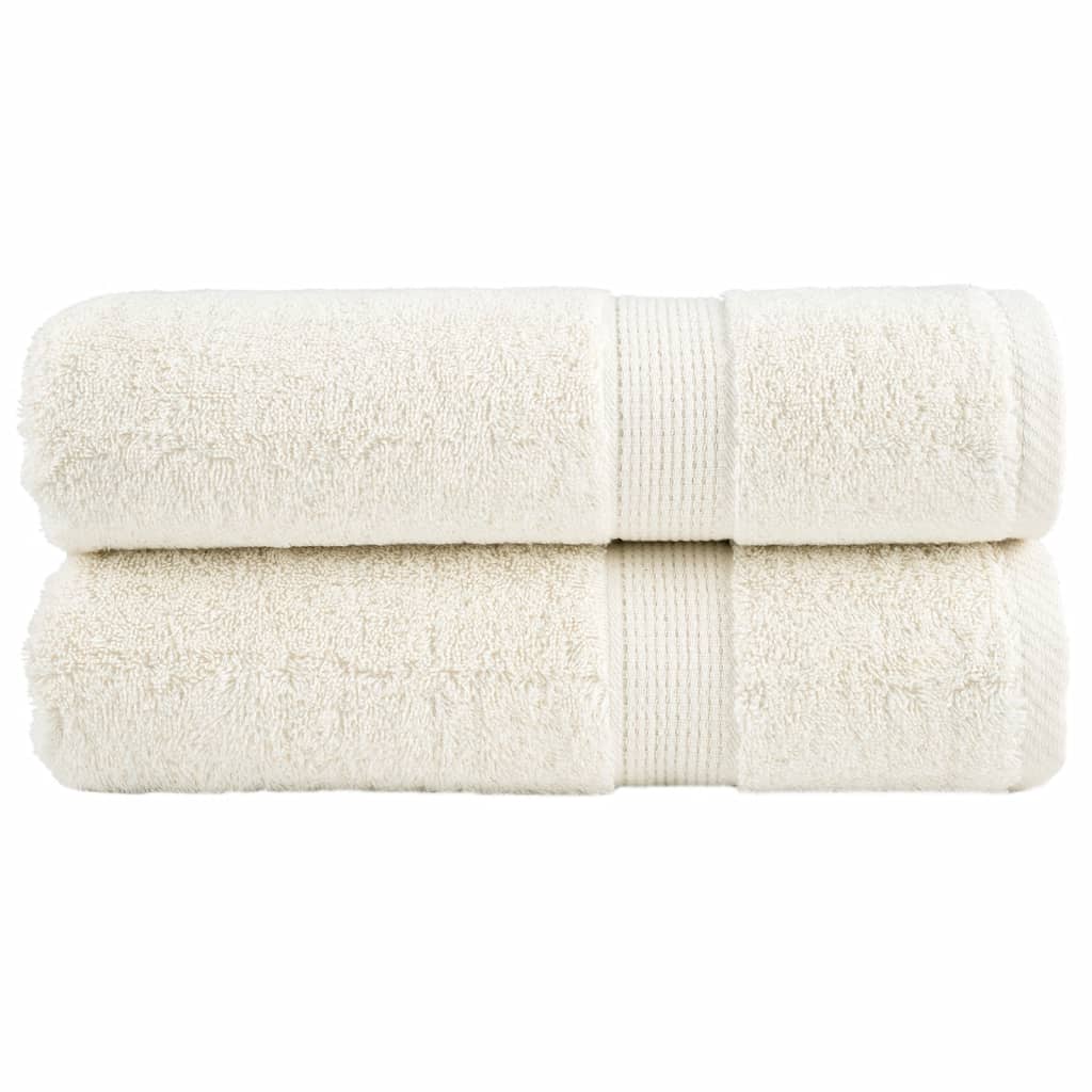 vidaXL Premium Badetücher SOLUND 2 Stk. Weiß 100x150 cm 600 g/m²