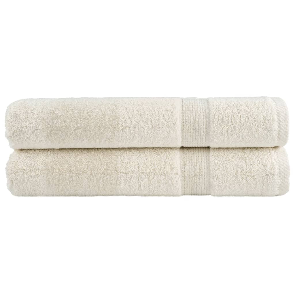 vidaXL Premium Saunatücher SOLUND 2 Stk. Weiß 80x200 cm 600 g/m²
