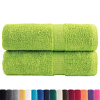 vidaXL Premium Waschhandtücher SOLUND 2 Stück Apfelgrün 30x30 cm 600 g/m²
