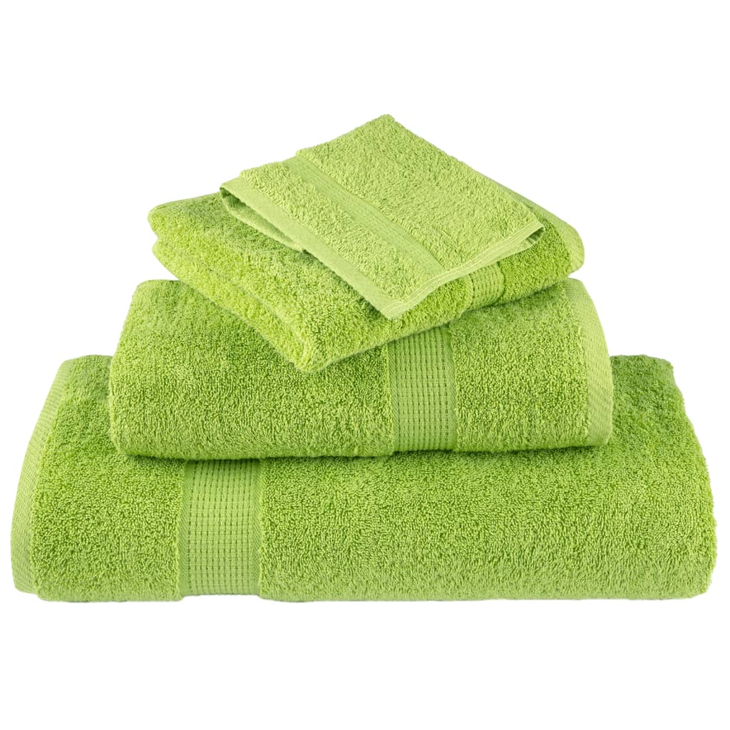 vidaXL Premium Waschhandtücher SOLUND 4 Stück Apfelgrün 30x30 cm 600 g/m²