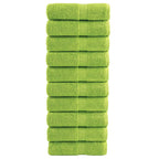 vidaXL Premium Waschhandtücher SOLUND 10 Stück Apfelgrün 30x30 cm 600 g/m²