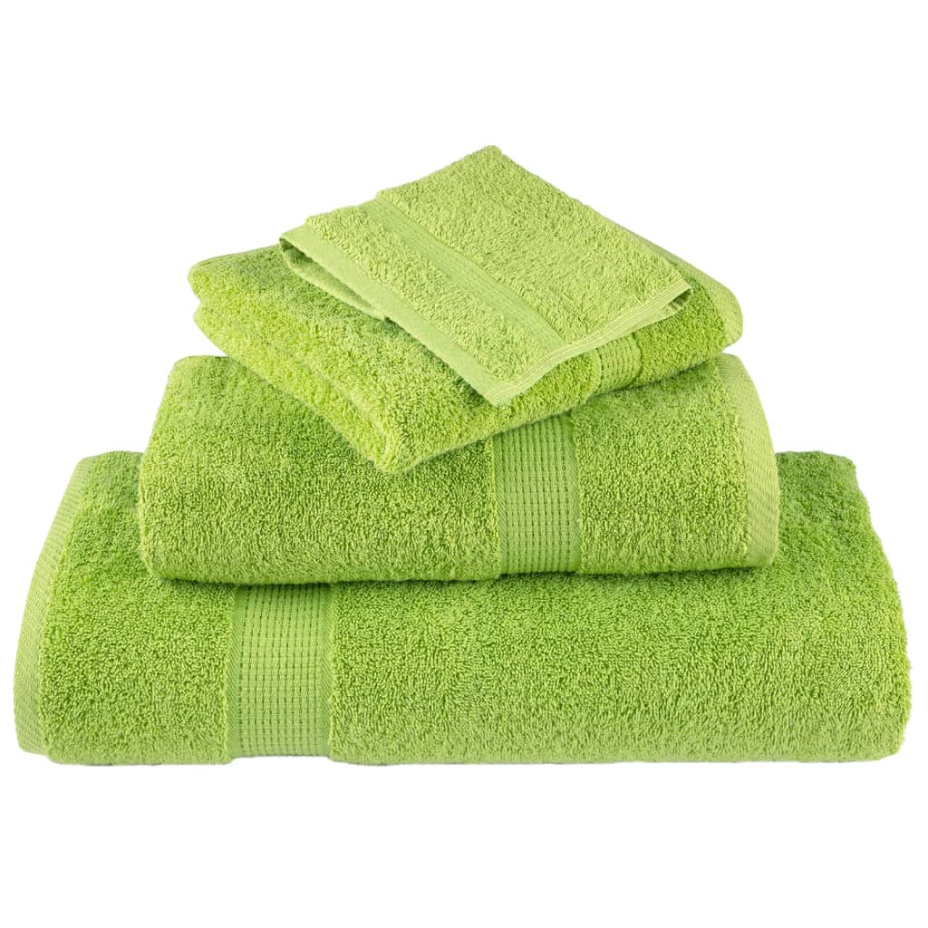 vidaXL Premium Waschhandtücher SOLUND 10 Stück Apfelgrün 30x30 cm 600 g/m²