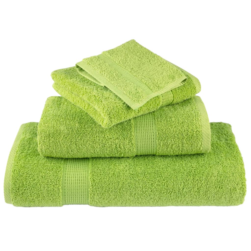 vidaXL Premium-Gästetücher SOLUND 4 Stk. Apfelgrün 30x50 cm 600 g/m²