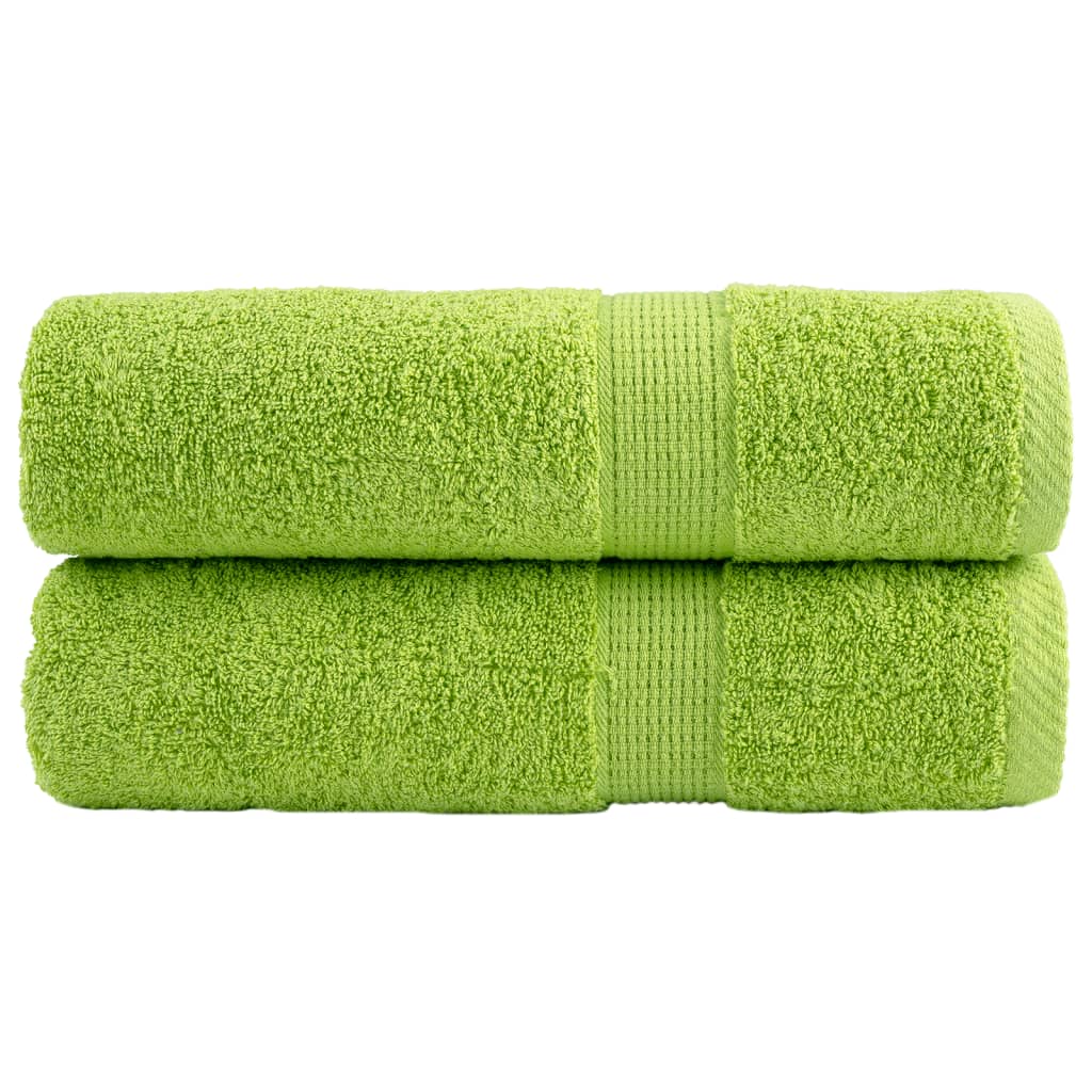 vidaXL Premium-Handtücher SOLUND 2 Stk. Apfelgrün 50x100 cm 600 g/m²