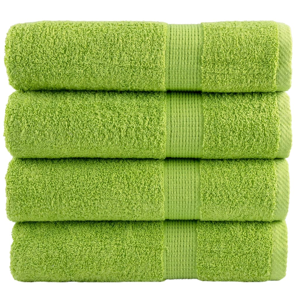 vidaXL Premium-Handtücher SOLUND 4 Stk. Apfelgrün 50x100 cm 600 g/m²