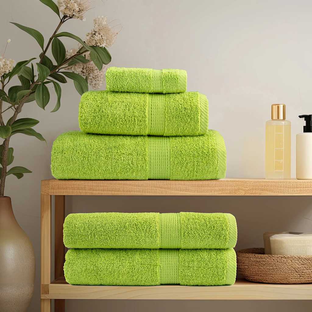 vidaXL Premium-Saunatücher SOLUND 4 Stk. Apfelgrün 80x200 cm 600 g/m²