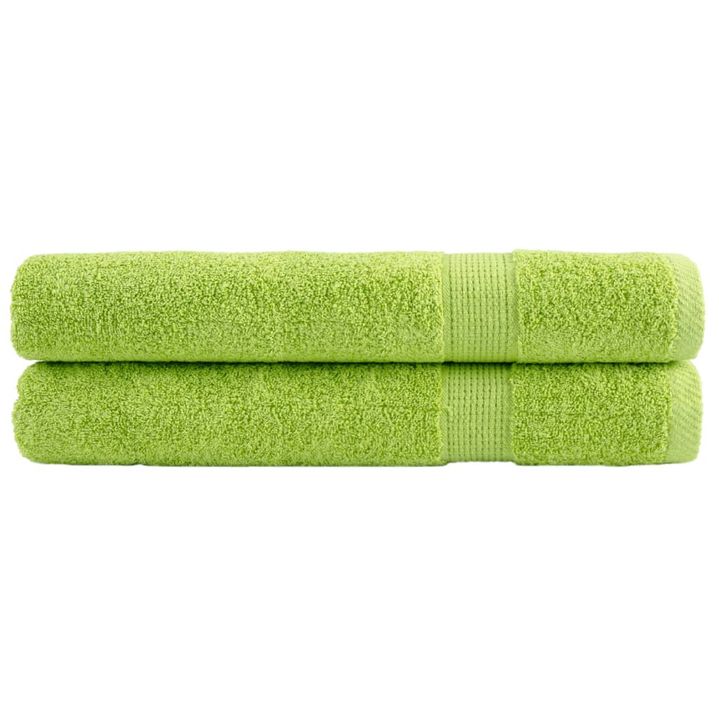vidaXL Premium-Handtücher SOLUND 2 Stk. Apfelgrün 50x100 cm 600 g/m²
