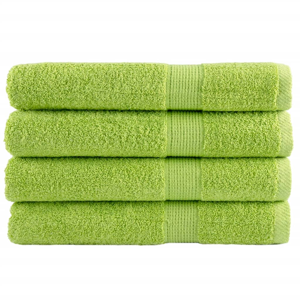 vidaXL Premium-Handtücher SOLUND 4 Stk. Apfelgrün 50x100 cm 600 g/m²