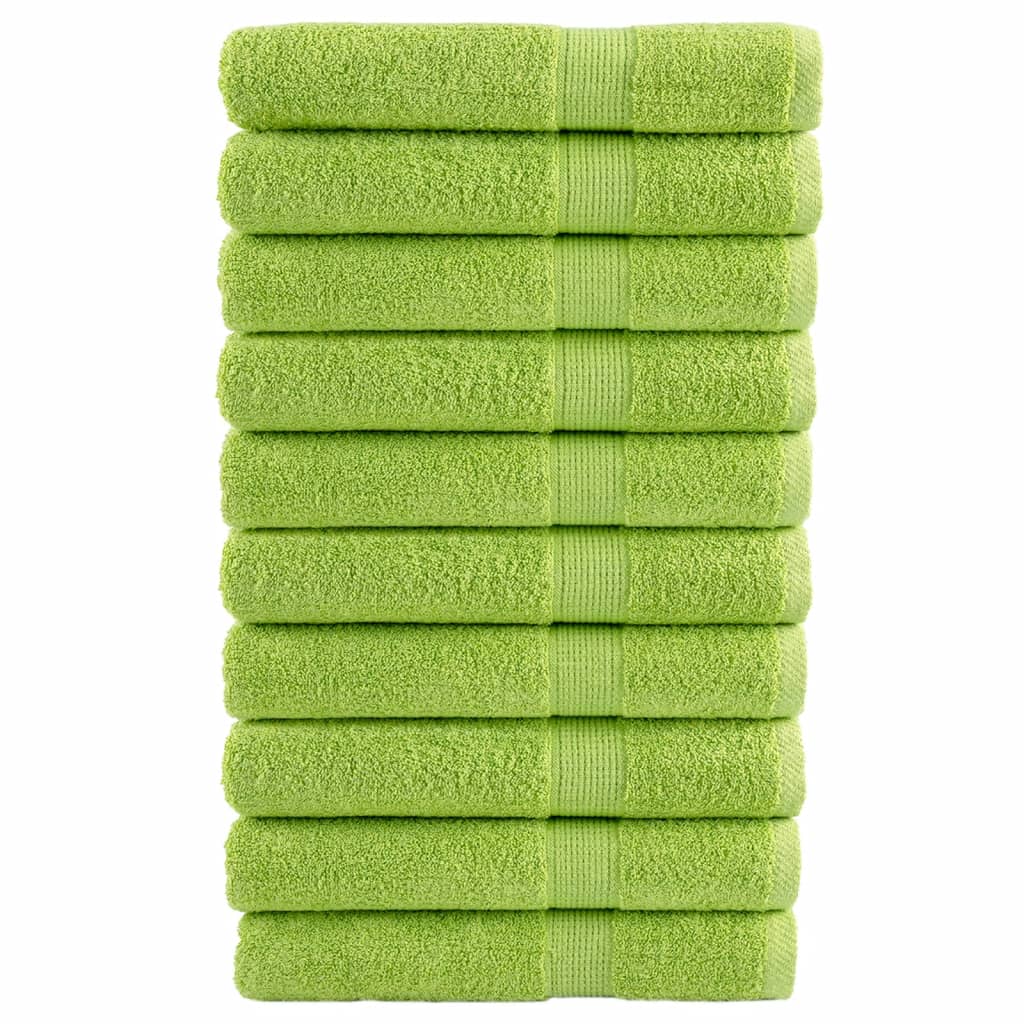vidaXL Premium-Handtücher SOLUND 10 Stk. Apfelgrün 50x100 cm 600 g/m²