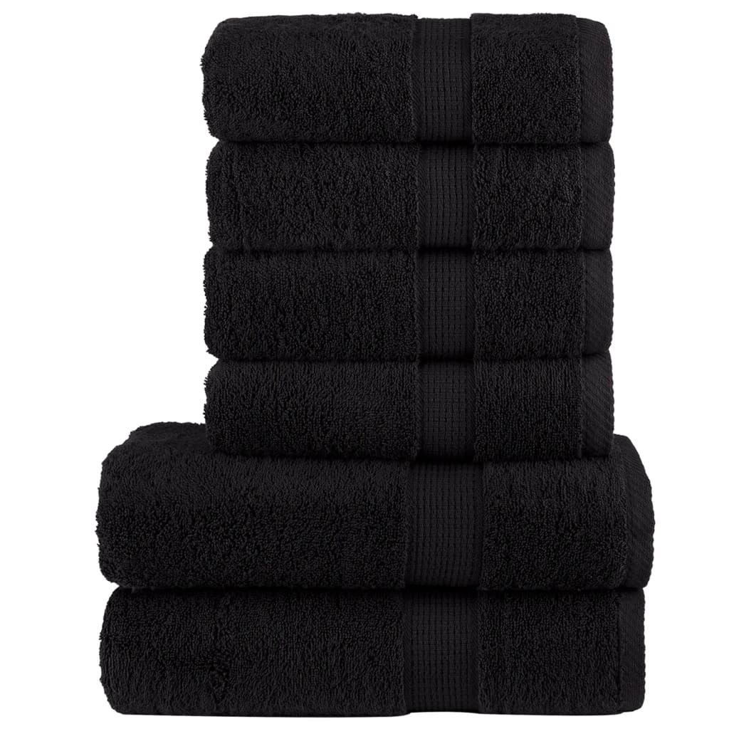 vidaXL 6 tlg. Premium-Handtuch-Set SOLUND Weiß 600 g/m²
