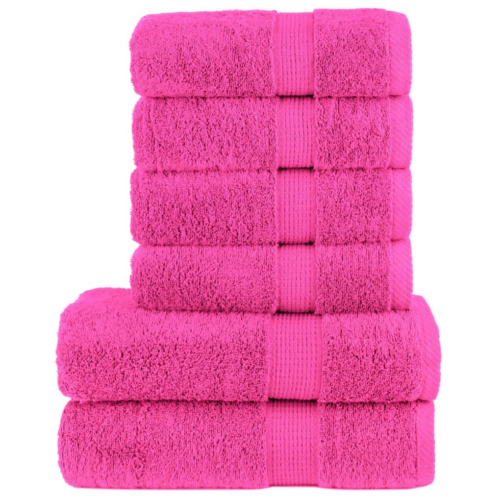 vidaXL 6 tlg. Premium-Handtuch-Set SOLUND Weiß 600 g/m²