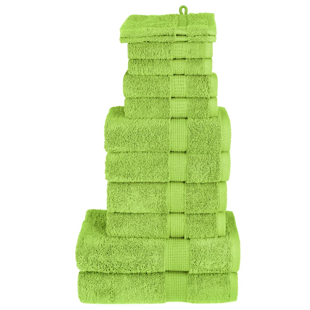 vidaXL 12-tlg. Premium Handtuch-Set SOLUND Apfelgrün 600 g/m²