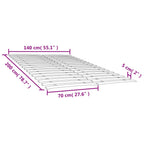vidaXL Bettlattenrost Ersatz mit 34 Latten 2 Stk. 70x200 cm
