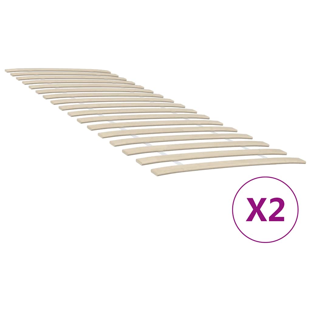 vidaXL Ersatz-Lattenrost mit 34 Latten 2 Stk. 80x200 cm