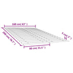 vidaXL Ersatz-Lattenrost mit 34 Latten 2 Stk. 80x200 cm