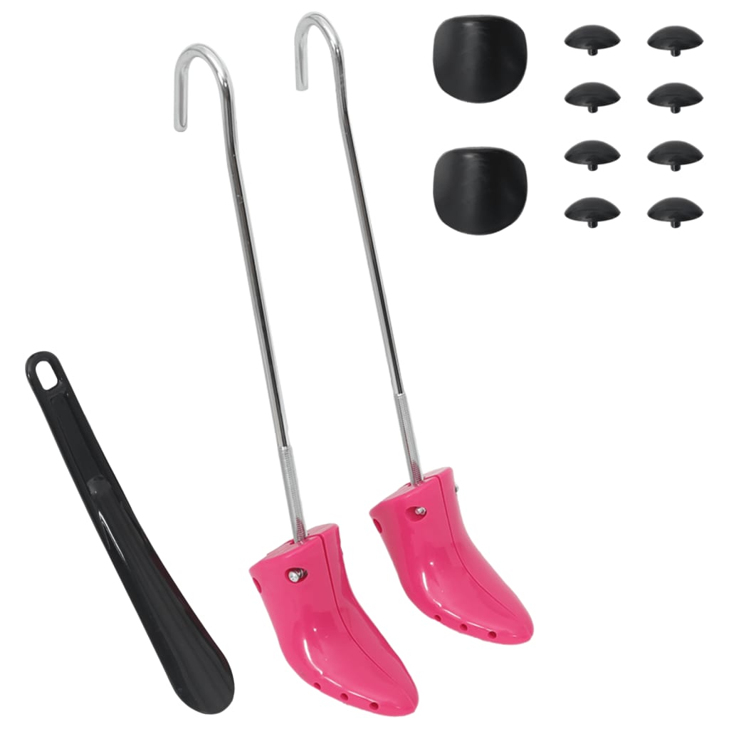 vidaXL Stiefelspanner mit Schuhanzieher Rosa EU 34-40 Kunststoff